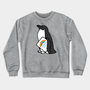 Penguin Brings Essential Worker a Rainbow Crewneck Sweatshirt